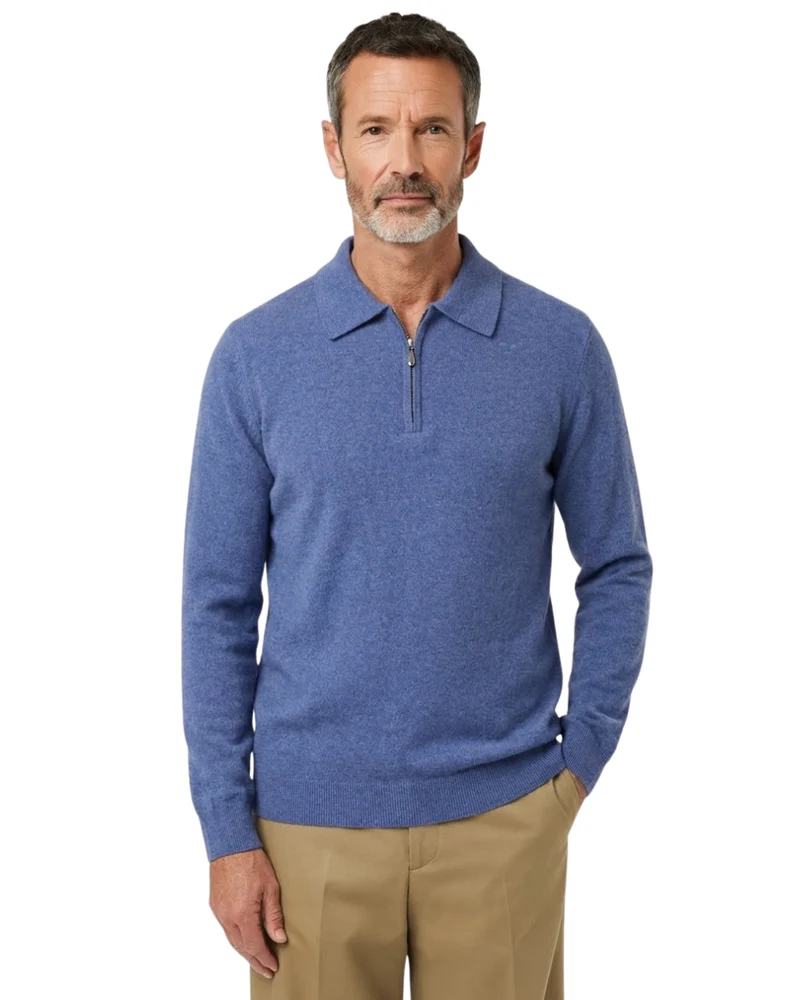 Elegant Cashmere Polo Sweater