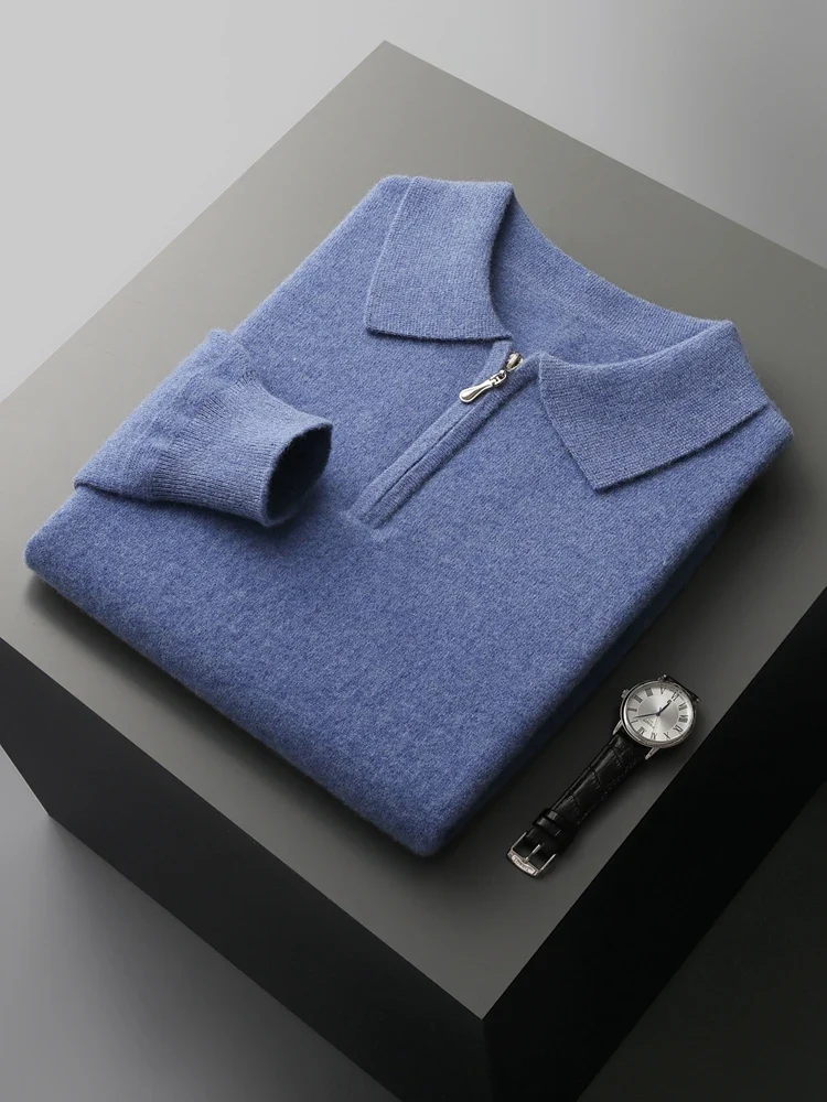 Elegant Cashmere Polo Sweater