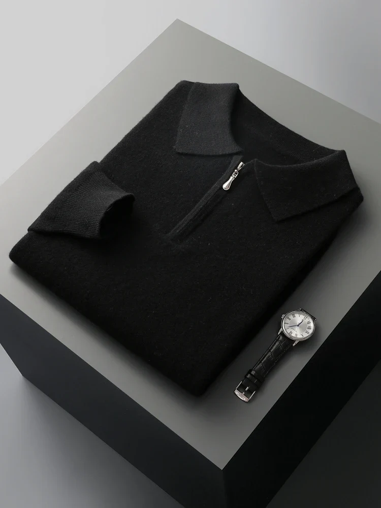 Elegant Cashmere Polo Sweater