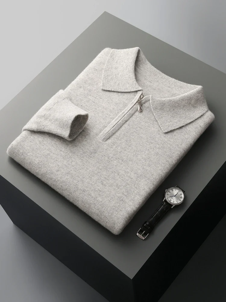 Elegant Cashmere Polo Sweater