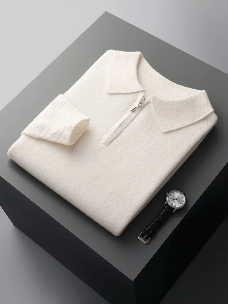 Elegant Cashmere Polo Sweater