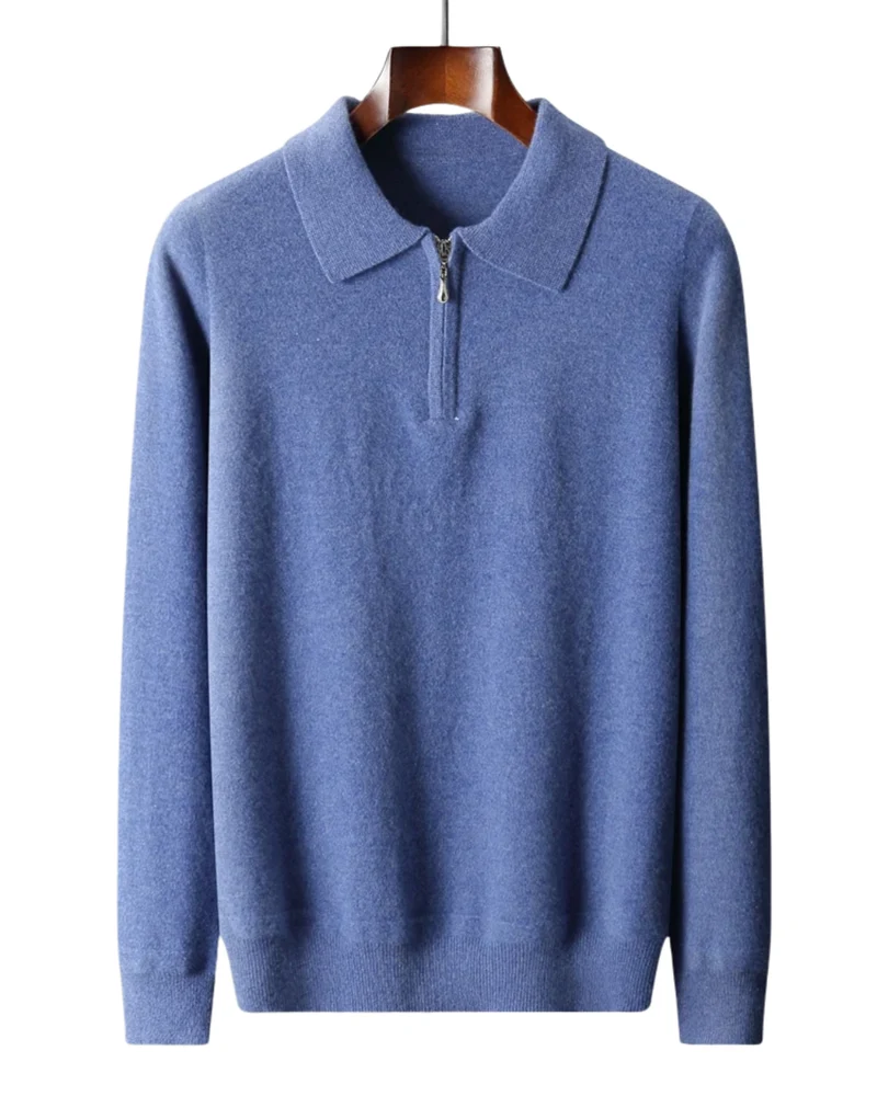 Elegant Cashmere Polo Sweater