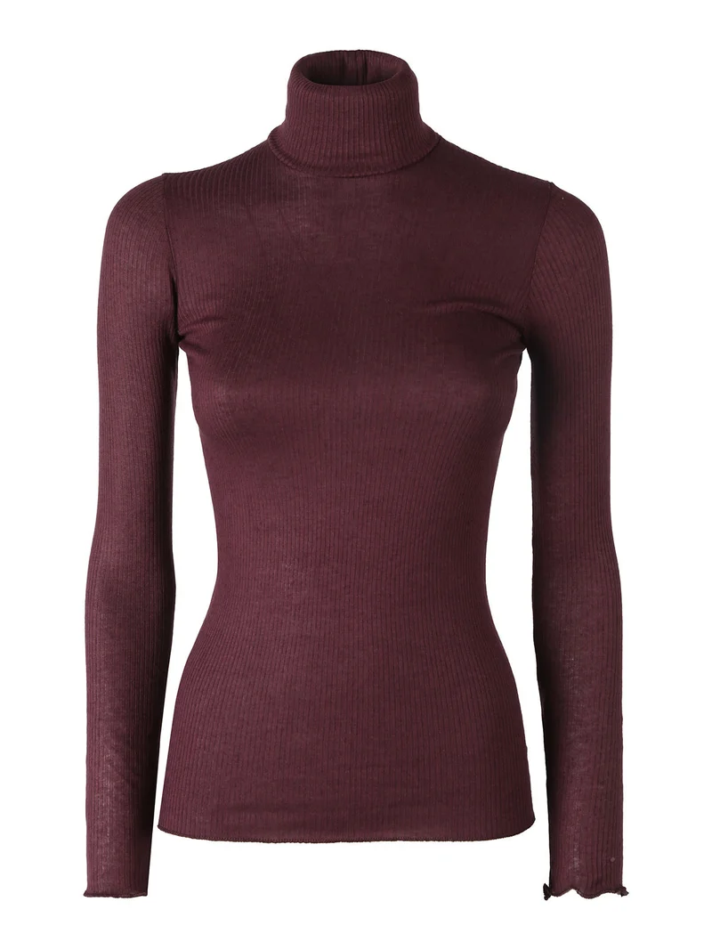Maglia dolcevita da donna in cashmere - viola