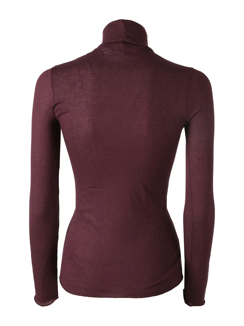 Maglia dolcevita da donna in cashmere - viola
