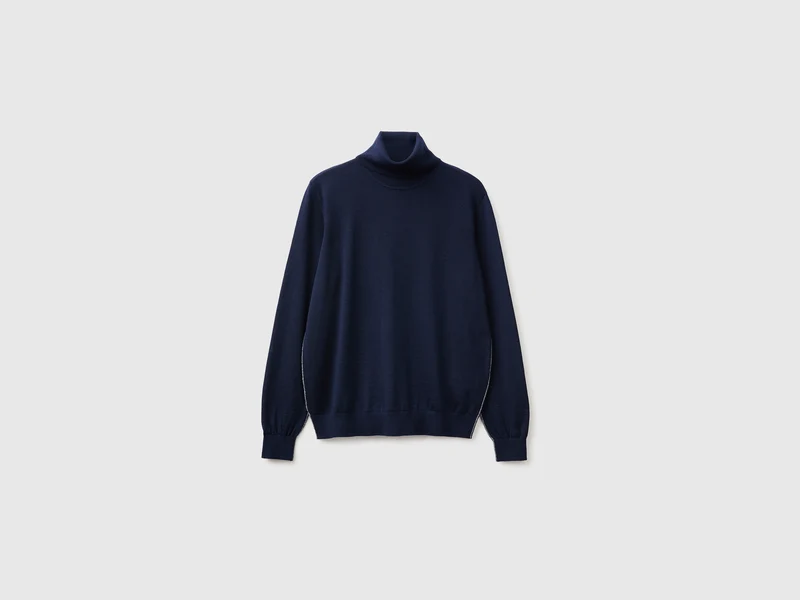 Rollkragenpullover aus reiner Merinowolle