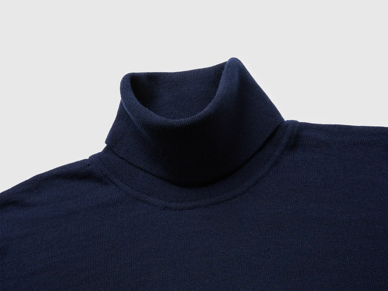 Rollkragenpullover aus reiner Merinowolle
