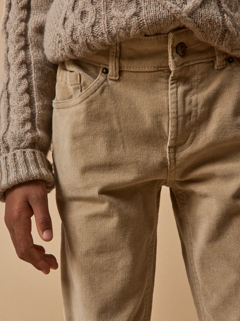 Jungen Slim Fit Hose aus Velours