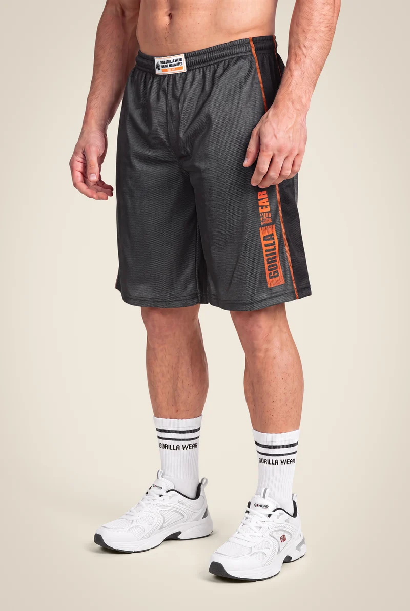 Wallace Mesh Shorts - Gray/Orange