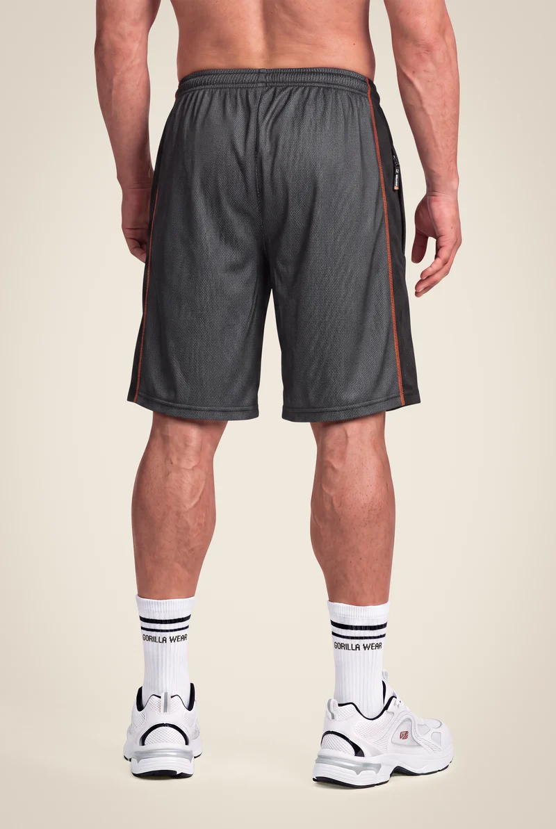 Wallace Mesh Shorts - Gray/Orange