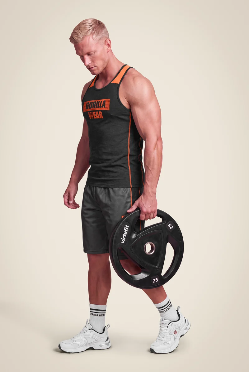 Wallace Mesh Shorts - Gray/Orange
