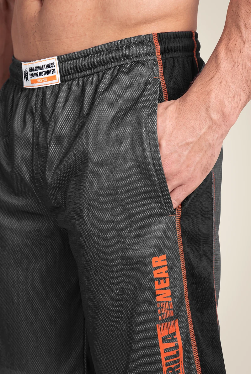 Wallace Mesh Shorts - Gray/Orange