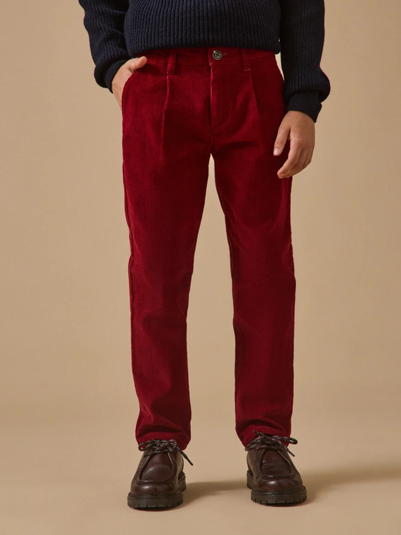 Jungen-Chinohose aus Velours