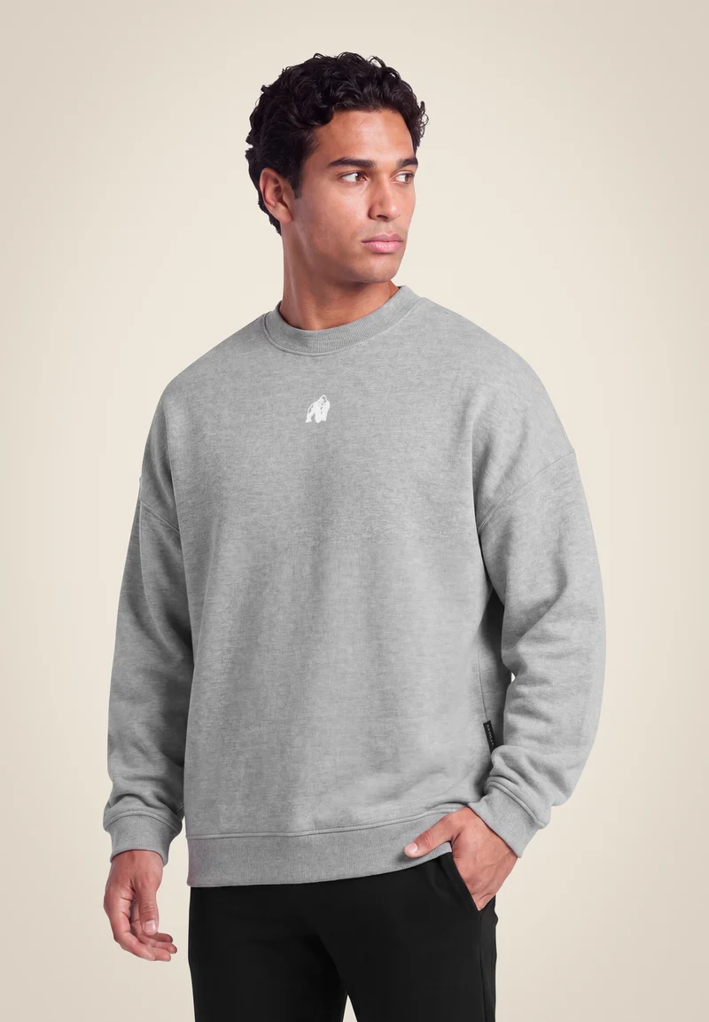 Leeds Oversized Sweater - Light Gray Melange