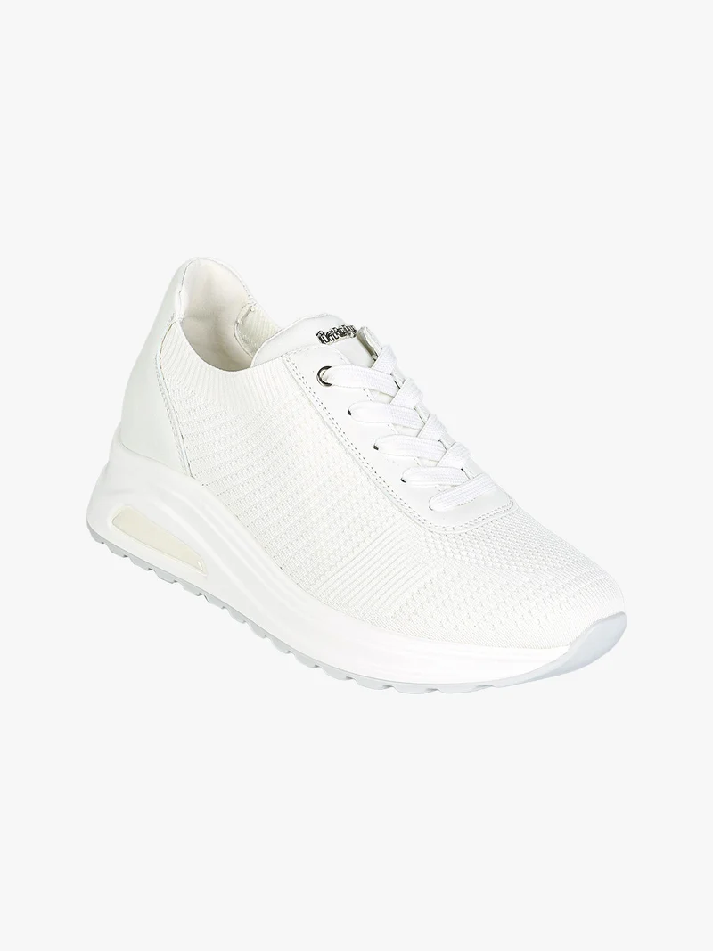 Sneakers sportive da donna in maglia con air - bianco