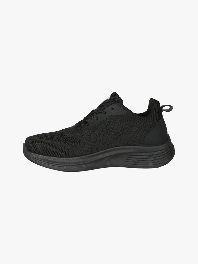 Sneakers sportive da donna in maglia - nero