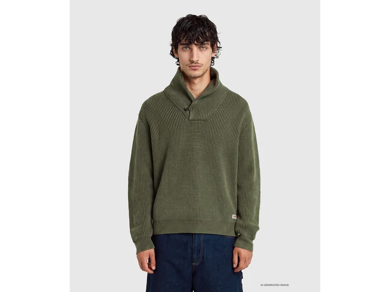 Pullover mit Schalkragen aus 100 % Wolle