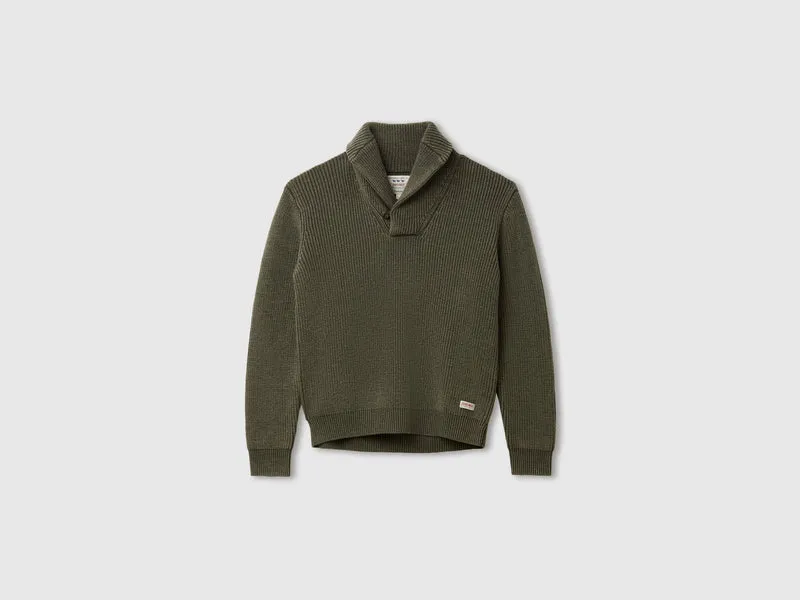 Pullover mit Schalkragen aus 100 % Wolle