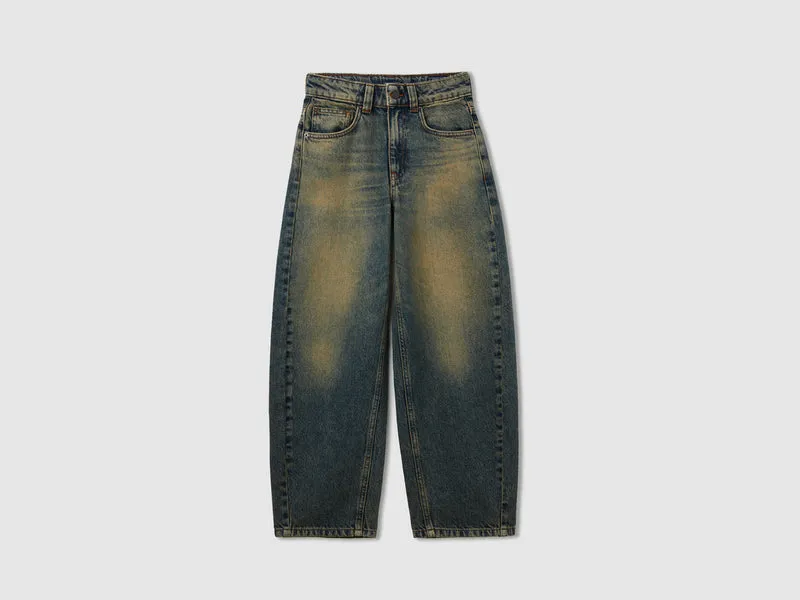 Barrel-Fit-Jeans in Vintage-Waschung