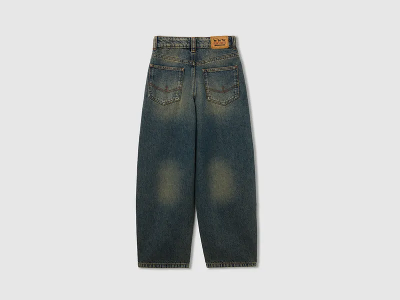 Barrel-Fit-Jeans in Vintage-Waschung