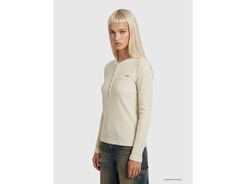 Henley-T-Shirt im Vintage-Stil