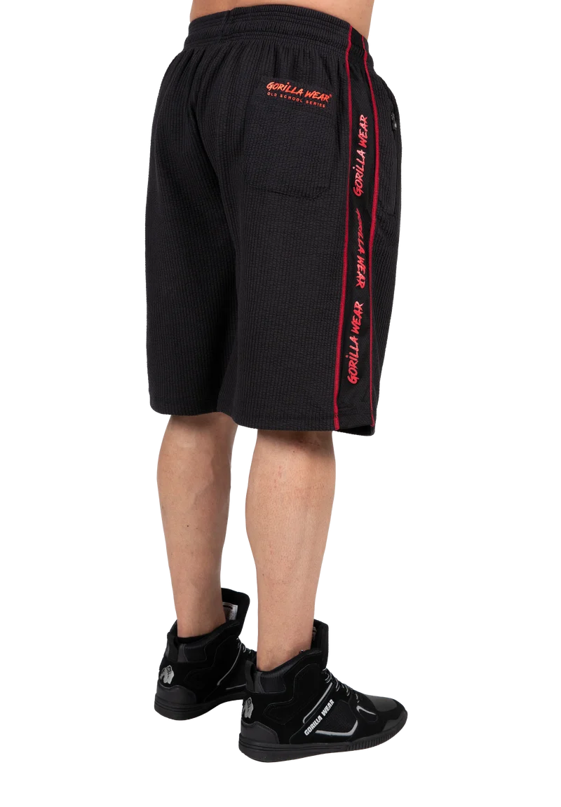 Buffalo Old School Workout Shorts - Black/Red
