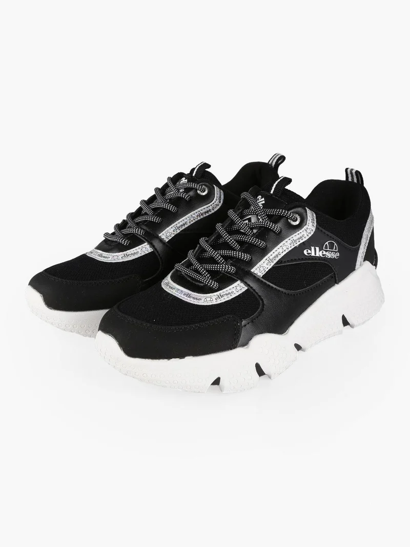 Sneakers stringata con zeppa - nero