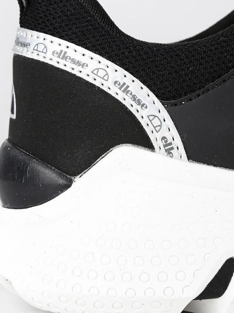 Sneakers stringata con zeppa - nero