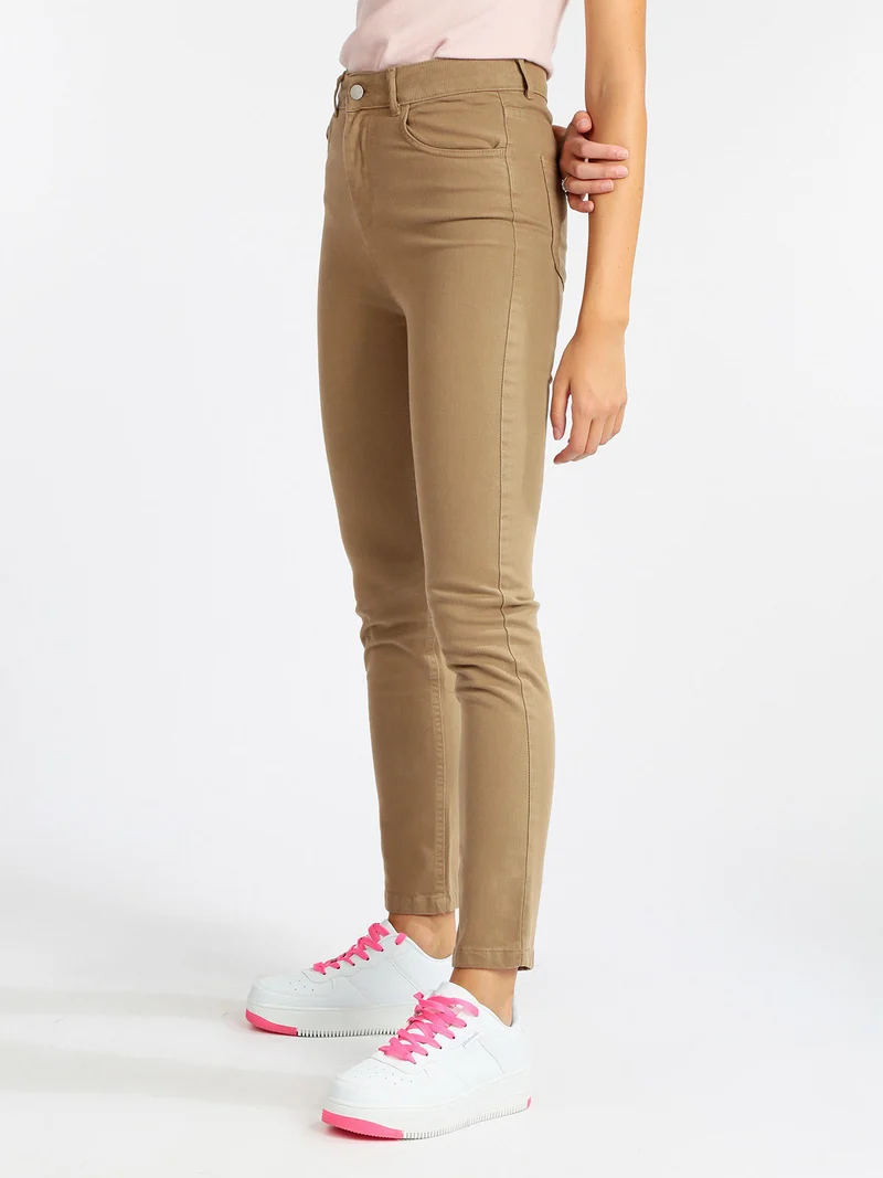 Jeans donna regular fit - cammello