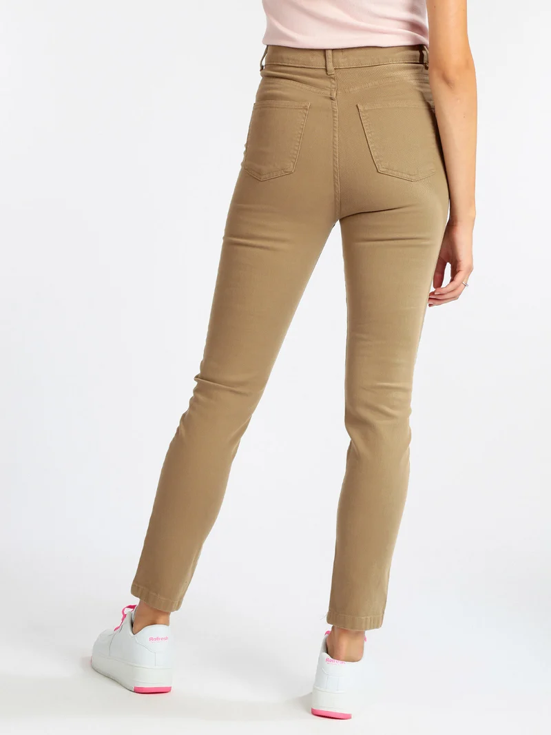 Jeans donna regular fit - cammello