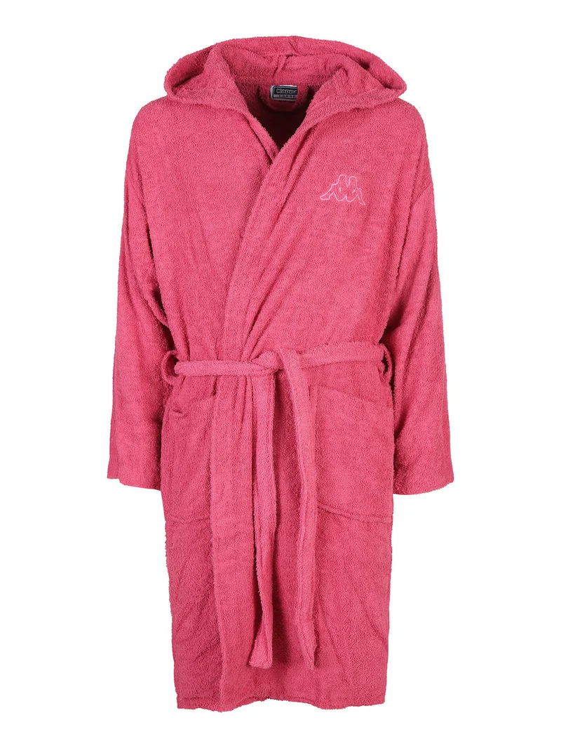 Accappatoio unisex in spugna con cappuccio - fucsia