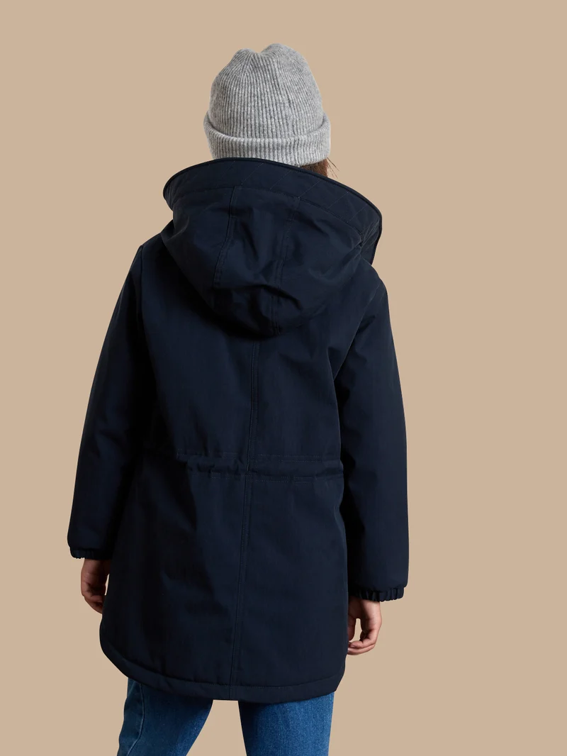 Mädchen-Parka mit Futter aus Pelzimitat