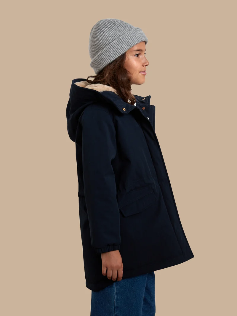 Mädchen-Parka mit Futter aus Pelzimitat