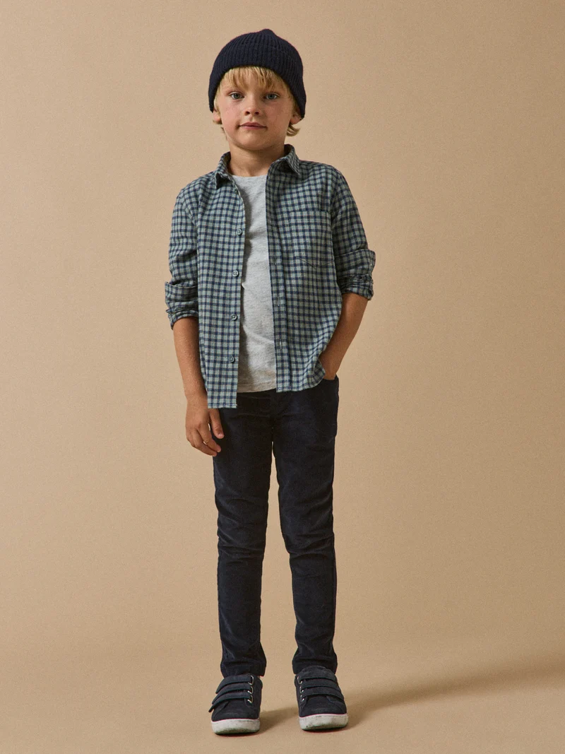 Jungen Slim Fit Hose aus Velours