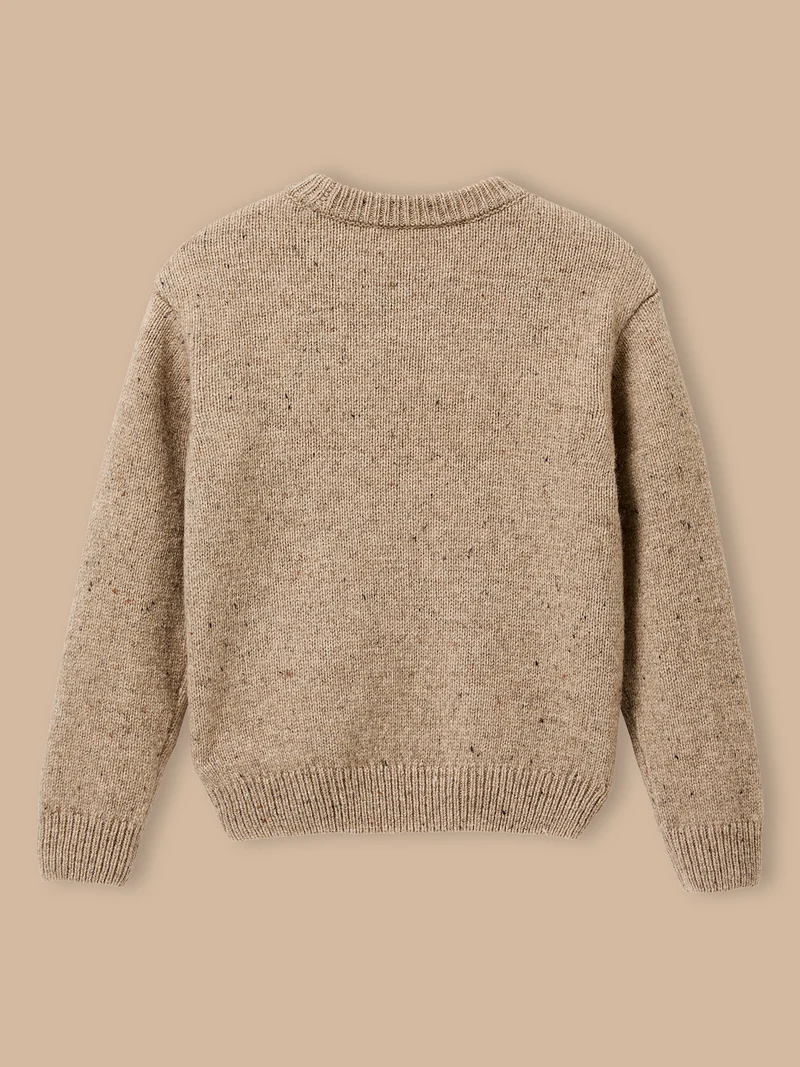 Jungen Jacquard-Pullover mit Wolle