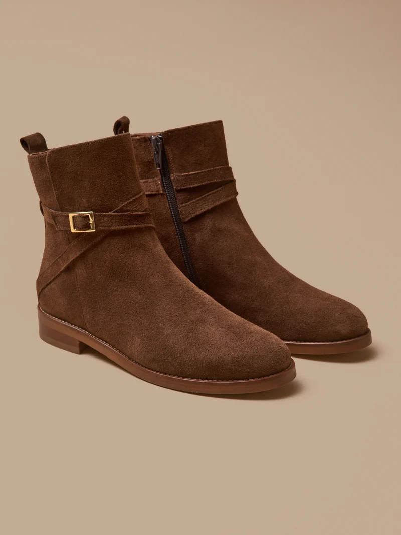 Damen-Lederstiefeletten