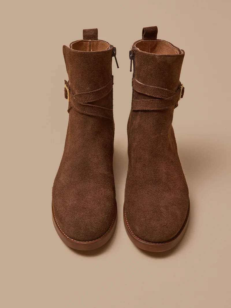 Damen-Lederstiefeletten