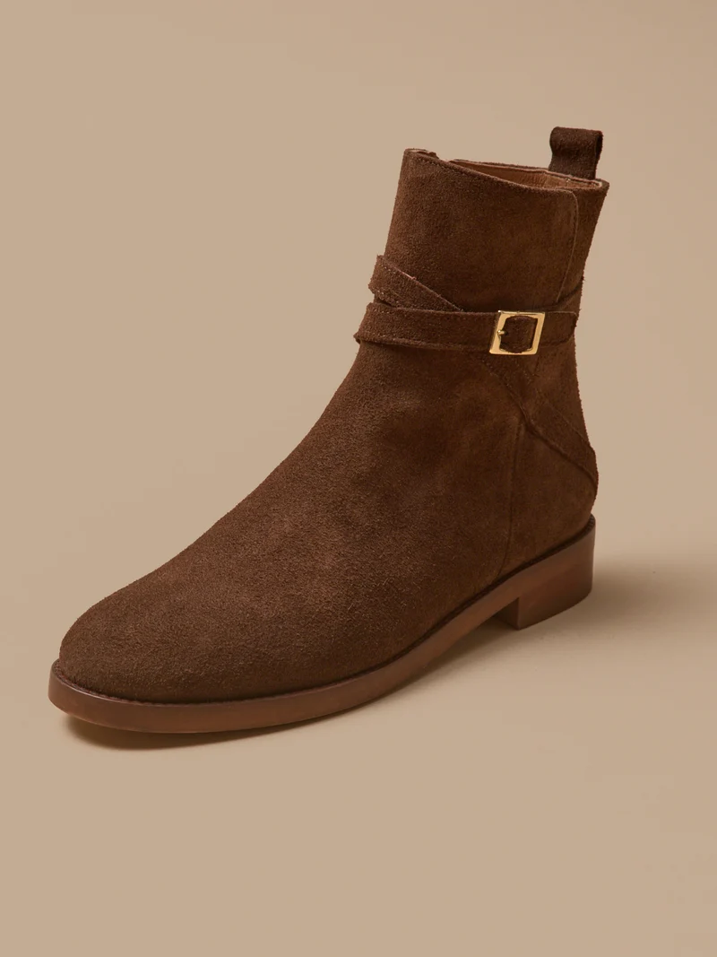 Damen-Lederstiefeletten