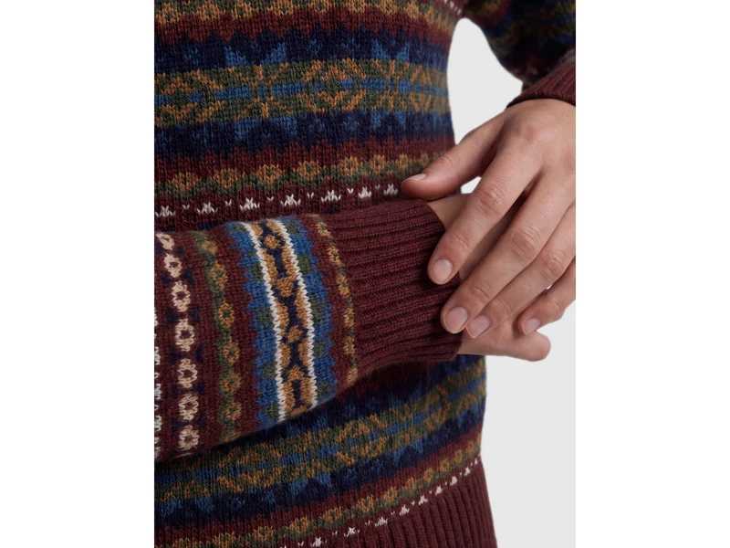 Wollmischung Jacquardpullover