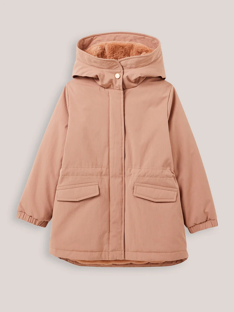 Mädchen-Parka mit Futter aus Pelzimitat