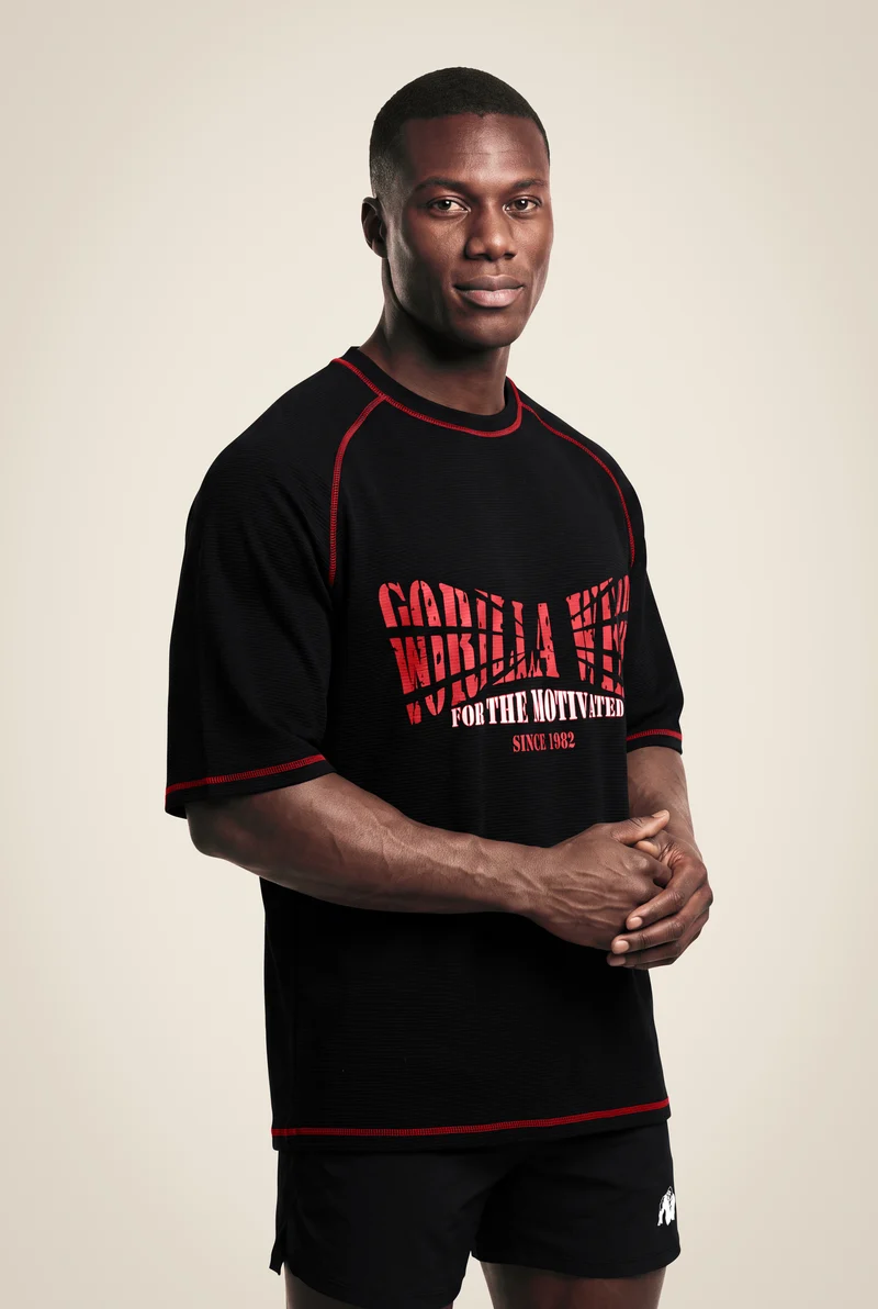 Finley Oversized T-Shirt - Black/Red