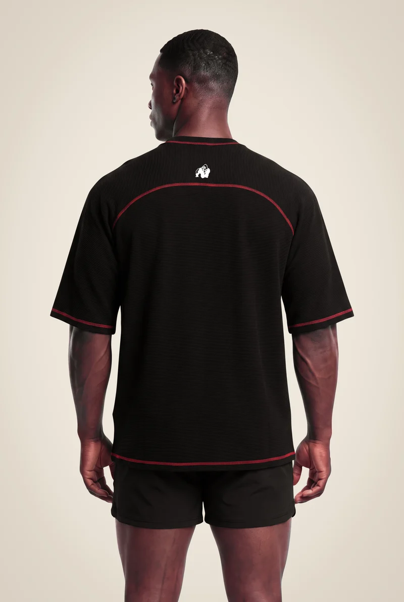 Finley Oversized T-Shirt - Black/Red
