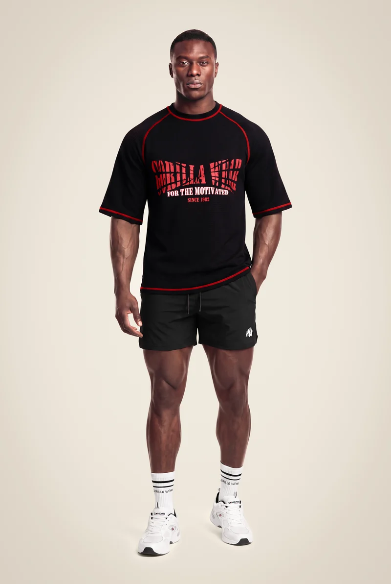 Finley Oversized T-Shirt - Black/Red