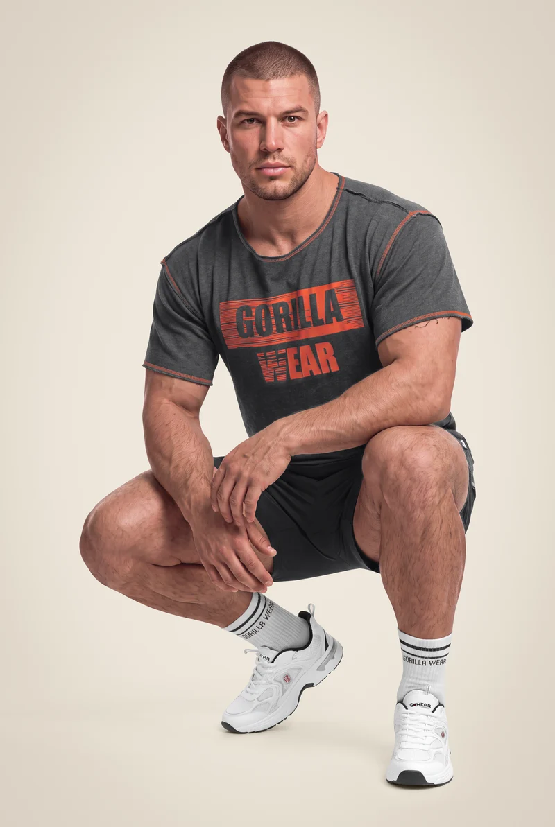 Wallace Workout Top - Gray/Orange