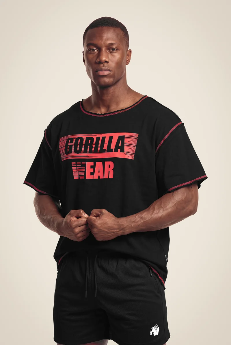 Wallace Workout Top - Black/Red