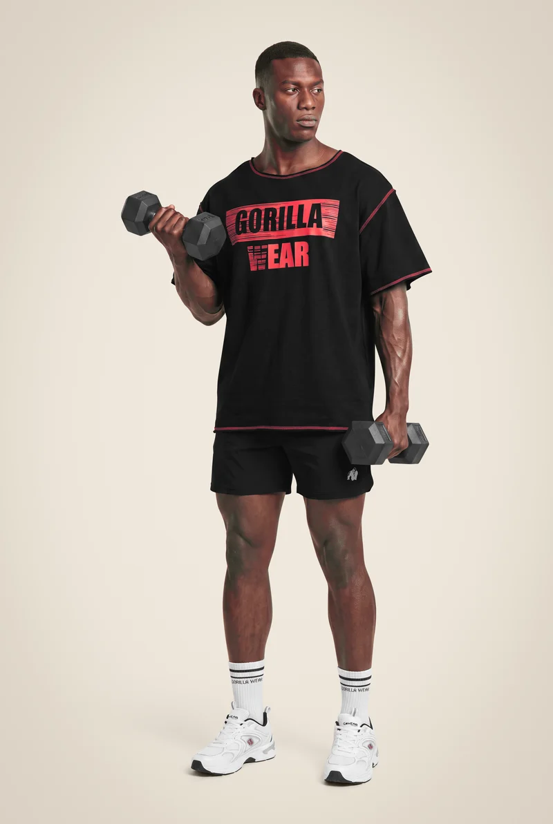 Wallace Workout Top - Black/Red