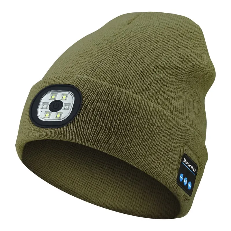 Bluetooth Mütze | Wintermütze mit LED-Licht und kabellosen Kopfhörern