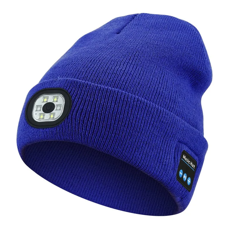 Bluetooth Mütze | Wintermütze mit LED-Licht und kabellosen Kopfhörern