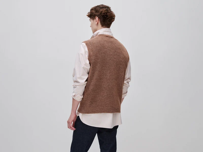 Strickweste aus Alpaka-Mischgewebe