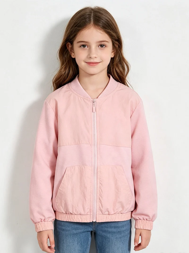 Giacca da bambina in felpa - rosa
