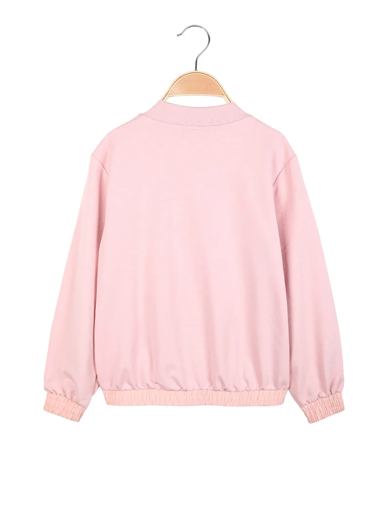 Giacca da bambina in felpa - rosa